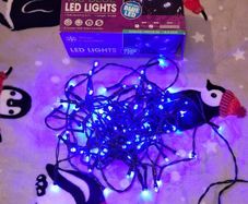 Christmas lights 100 blue