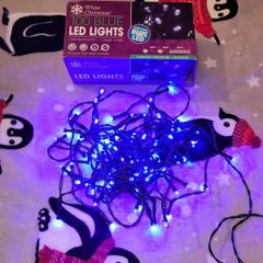 Christmas lights 100 blue