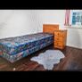 Double, single beds and mattresses + 3 lockers and couch Image 2