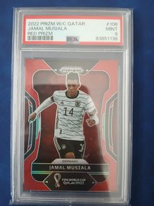 Panini Prizm World Cup Jamal Musiala RED PRIZM 399 PSA 9 MINT