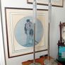 A pair of metal chrome table lamps Image 5