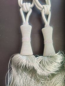 Luxury mint green diamante brand new tie backs x2 Postage included