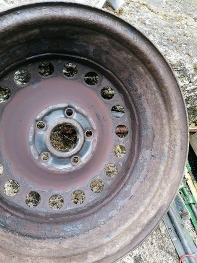 15" Vw steel rim 6Jx, 15xH2,5 STUD, ET47, 1K0601,027C, (T2 stamped on inside), 5 X 112 fitment i think