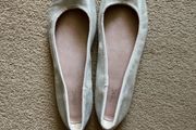 Next light gold shimmering flats