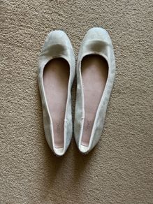 Next light gold shimmering flats