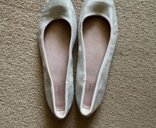 Next light gold shimmering flats