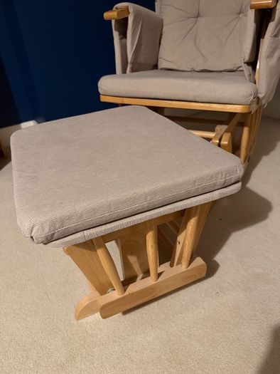 Babylo Milan Glider Chair & Matching Gliding Footstool, Excellent Condition