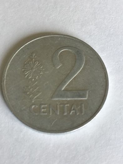 1991 Lithuania coin 2 Centai