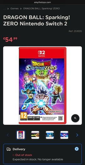 DRAGON BALL: Sparking! ZERO Nintendo Switch 2 brand new (sealed)