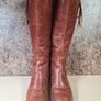 Vintage womens Dr Martens 11436 brown leather heeled riding boots knee high Size Uk 4 EU 37 Image 7