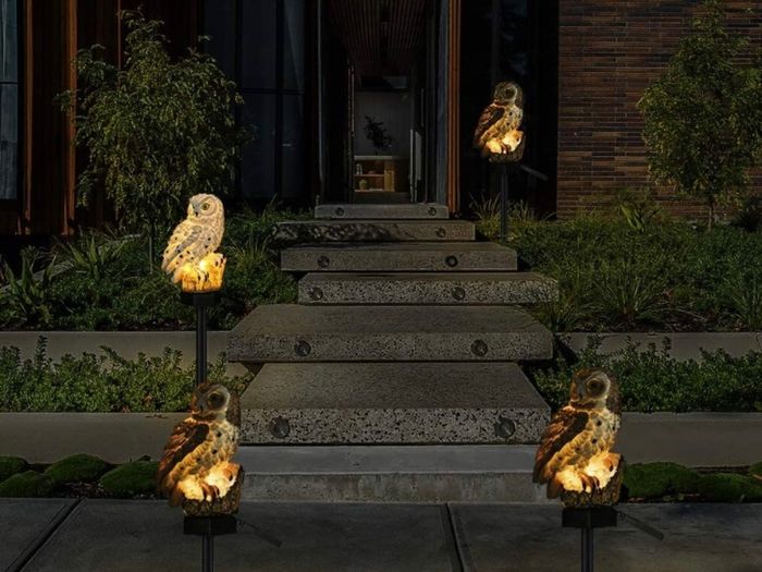Owl Shape Light LED Solar Garden Light Owl Lawn Lamp Waterproof Solar Led Lights Outdoor Lighting Night Light Decorative Home Garden (FREE POSTAGE)