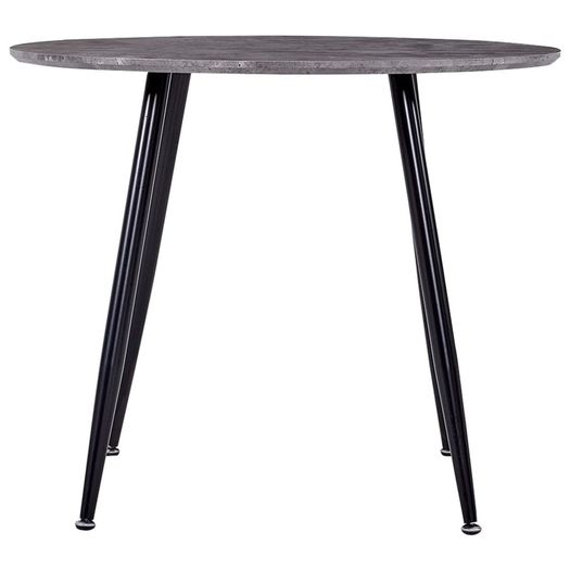 Dining Table Concrete and Black 90x73.5 cm MDF