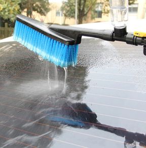 BRAND NEW Car Wash Brush Hose Adapter Vehicle Truck Cleaning Water Spray Nozzle Handle Brush Car Wash Sponges Tools Wheel Washing Brush