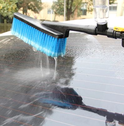 BRAND NEW Car Wash Brush Hose Adapter Vehicle Truck Cleaning Water Spray Nozzle Handle Brush Car Wash Sponges Tools Wheel Washing Brush