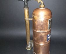 Antique copper fire extinguisher
