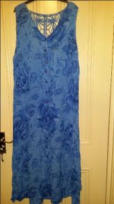 Roman Originals blue floral maxi dress size UK20 EU48 Postage included