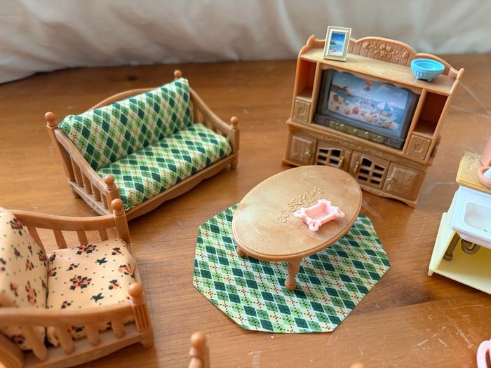 Sylvanian Families Comfy Living Room + Kitchen Island Set