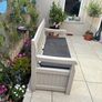 Garden Storage Bench in Cream Image 4