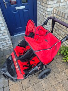 Twin double stroller buggy