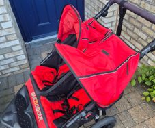 Twin double stroller buggy