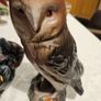 CERAMIC OWEL FIGURINES x 2. Both in good condition.  See photos for same. Image 2