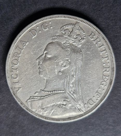 1889 Queen Victoria Silver Crown coin