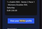 October 31st Tryka Womens Doubles 500