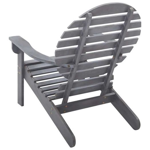 Adirondack Chair Solid Acacia Wood Grey