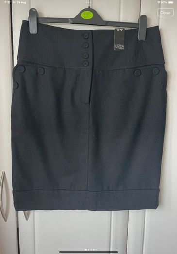 skirt Bnwt savida black 50% wool skirt knee length