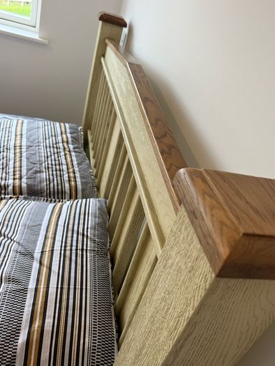 Lancaster Bed Frame | King | 5ft | Aged Grey/Oak
