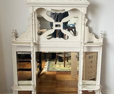 vintage mirror white