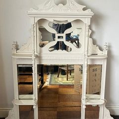vintage mirror white