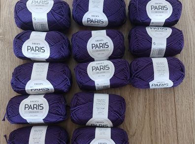 Knitting yarn 100% cotton Drops Paris - 13x 50g each