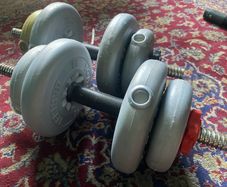 York barbell dumbbells 7.5kg (a pair)