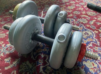 York barbell dumbbells 7.5kg (a pair)