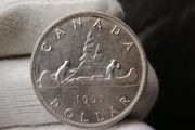 1957 Canada Silver One Dollar Coin