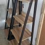 Set of 2 Oak-Look & Black Frame Ladder Shelves Image 3