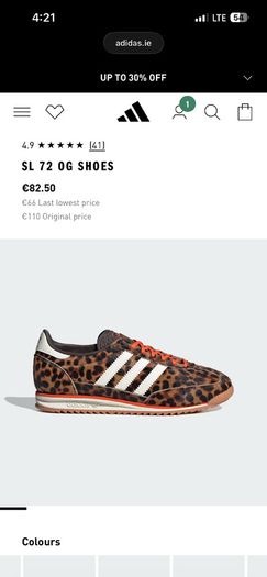 Adidas SL72 OG size 7 brand new
