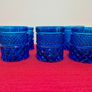 Vintage Anchor Hocking Blue Wexford Tumblers Set of 6 Image 2