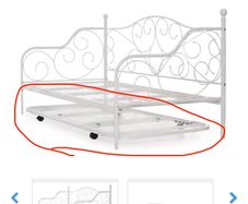 Harvey Norman Kathrine Trundle Guest Bed FRAME only White SINGLE