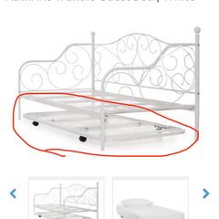 Harvey Norman Kathrine Trundle Guest Bed FRAME only White SINGLE