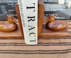 Vintage Wood Bookends