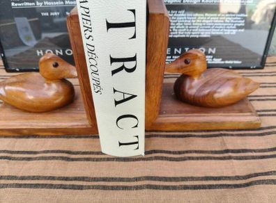 Vintage Wood Bookends