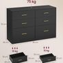 Chest of Drawers Modern Sideboard Storage Cabinet for Living Room Bedroom 6 Drawers Image 2