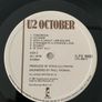 U2 - October 12 inch vinyl album- Original 1981 1st UK press Image 8