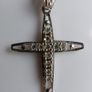 Vintage 925 Sterling Silver Necklace With Cross Pendant length 16" - 6,3g Image 3