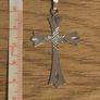 Vintage Sterling Silver Cross Necklace Image 3