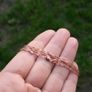 Sterling Silver 925 Italian Pink Rose Gold  Rope Chain 18,3" Image 3