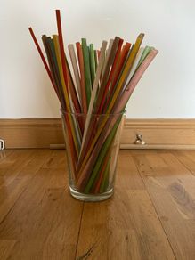 vase with decorative sticks