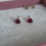 Pandora red heart stud earrings very good condition Image 9